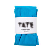 Turquoise blue over knee pop socks